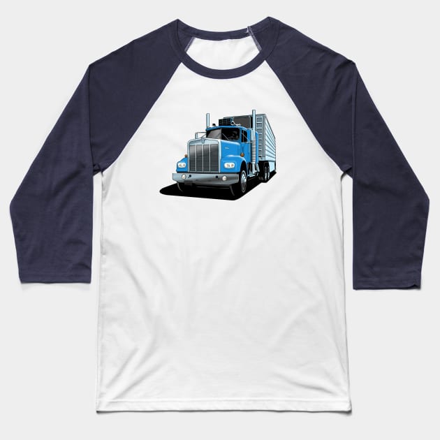 1976 Kenworth W900A in blue Baseball T-Shirt by candcretro